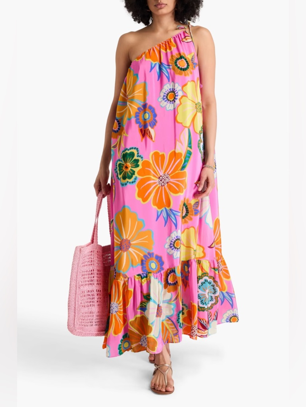 FARM Rio Full Garden Pink Maxi Dress